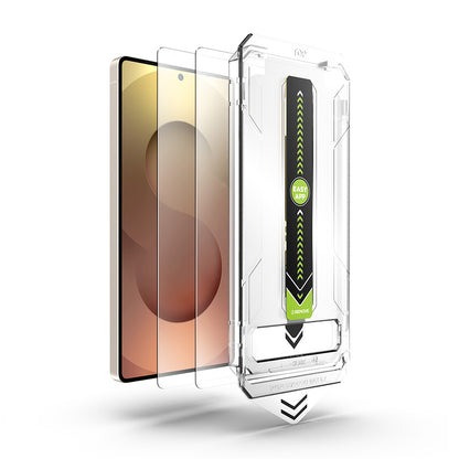 Folie de protectie Ecran Techsuit TitanGlass CrystalHD pentru Samsung Galaxy S26 S942, Sticla Securizata, Full Glue, Set 2 bucati
