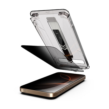 Folie de protectie Ecran Privacy Techsuit TitanGlass pentru Apple iPhone 12 Pro Max, Sticla Securizata, Full Glue