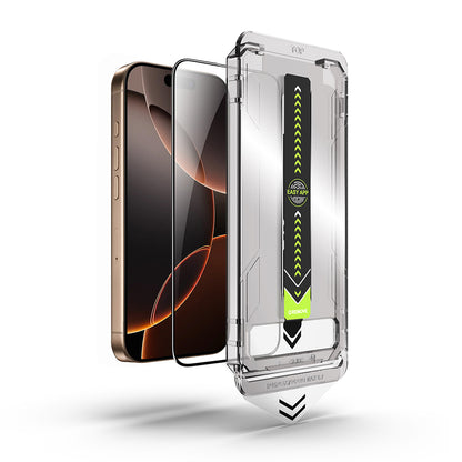 Folie de protectie Ecran Techsuit TitanGlass pentru Apple iPhone 15 Pro, Sticla Securizata, Full Glue, Neagra