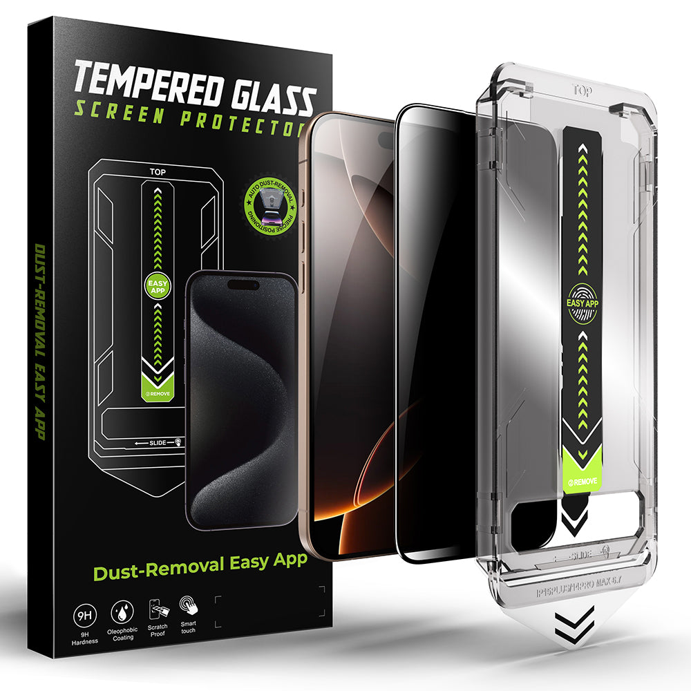 Folie de protectie Ecran Privacy Techsuit TitanGlass pentru Apple iPhone 16 Plus / 15 Plus, Sticla Securizata, Full Glue