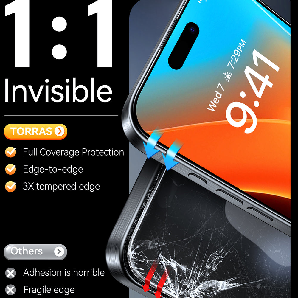 Folie de protectie Ecran Torras GlassGo Install Master pentru Apple iPhone 16 Plus, Sticla Securizata, Full Glue, Neagra