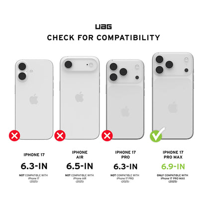 Folie de protectie Ecran Urban Armor Gear Shield pentru Apple iPhone 17 Pro Max, Sticla Securizata, Full Glue, Neagra