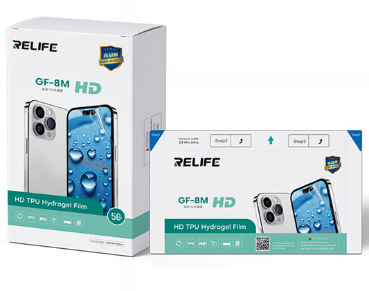 Folie Hidrogel / TPU Relife GF-8M pentru Aparat Laminare UV Vid Sunshine C3 Mix Ultra, 120mm x 210mm, Set 50 bucati