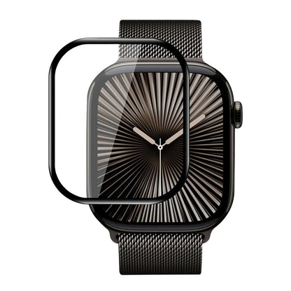 Folie Protectie Blueo High Molecule pentru Apple Watch Series 10 42mm, Sticla Securizata, Neagra