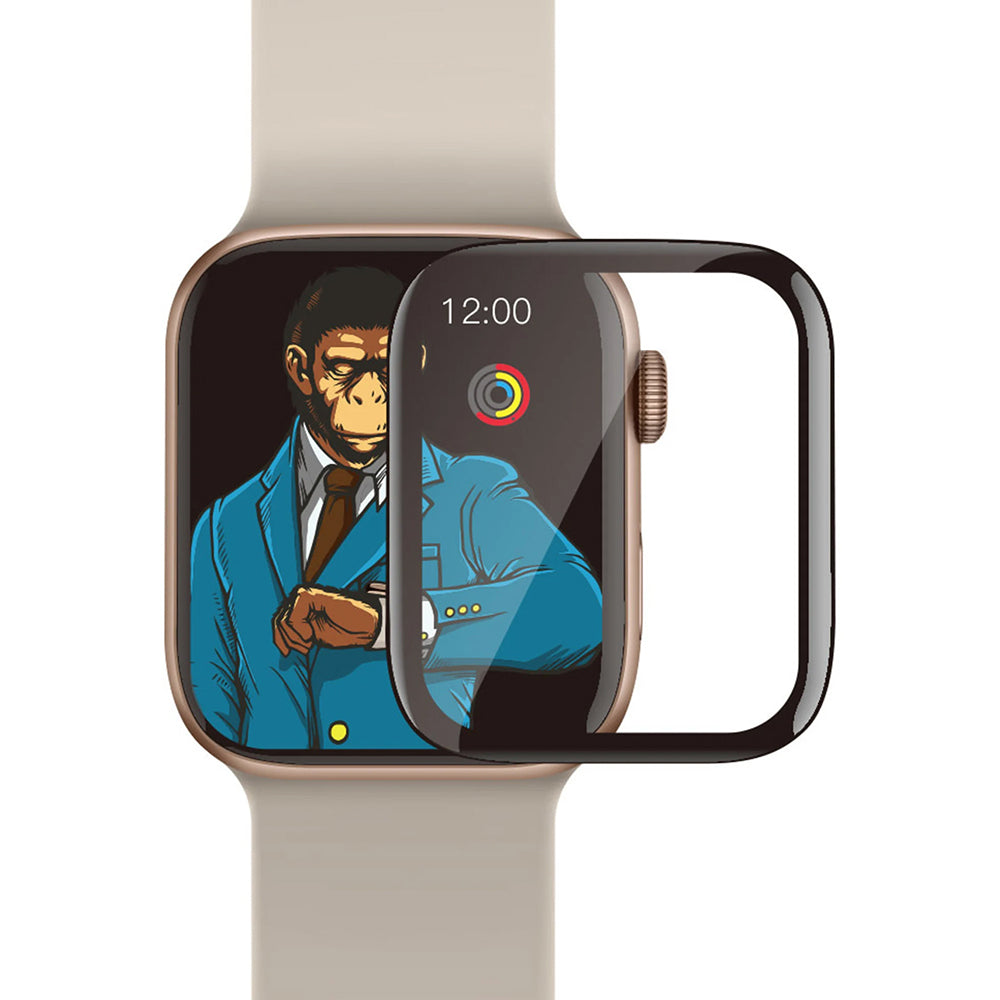 Folie Protectie Blueo High Molecule pentru Apple Watch 40mm Series, Sticla Securizata, Neagra