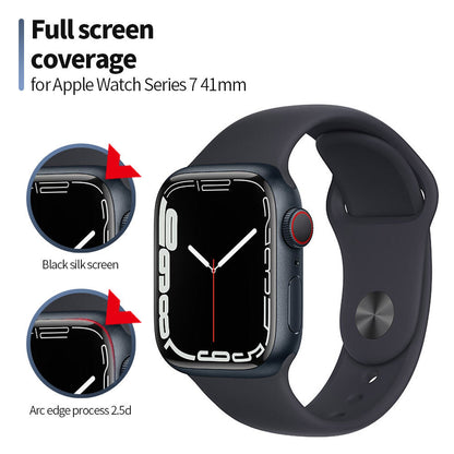 Folie Protectie Blueo High Molecule pentru Apple Watch 40mm Series, Sticla Securizata, Neagra