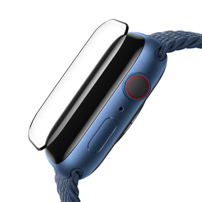 Folie Protectie Blueo High Molecule pentru Apple Watch 44mm Series, Sticla Securizata, Neagra
