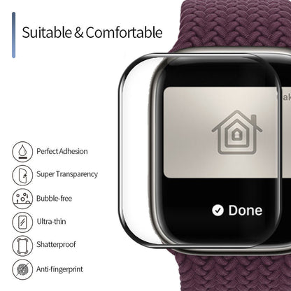 Folie Protectie Blueo High Molecule pentru Apple Watch 44mm Series, Sticla Securizata, Neagra