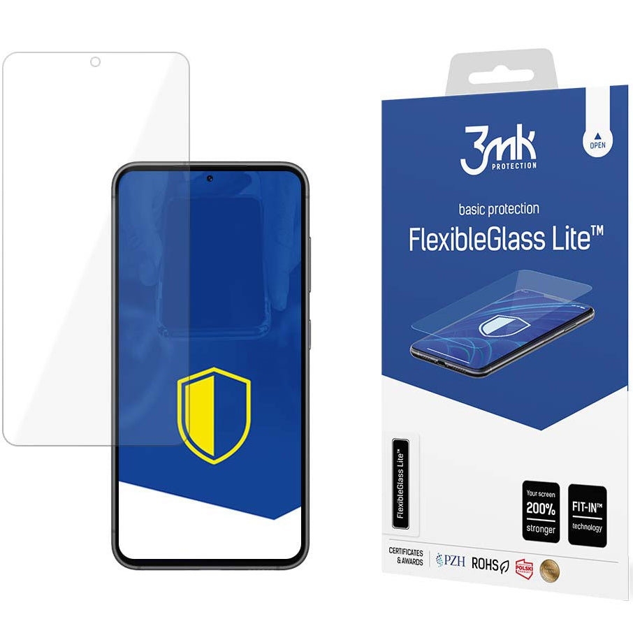 3MK Screen Protector do Samsung Galaxy S23 S911, elastyczne szkło, pełne klejenie