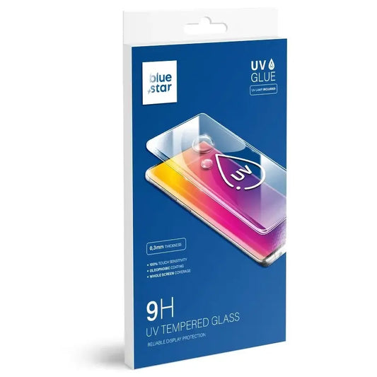 Folie de protectie Ecran Blue Star pentru Samsung Galaxy S8 G950, Sticla Securizata, UV Glue