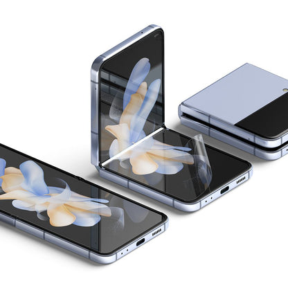Folie de protectie Ecran Interior Ringke Dual Easy pentru Samsung Galaxy Z Flip4 F721, Plastic, Set 2 bucati