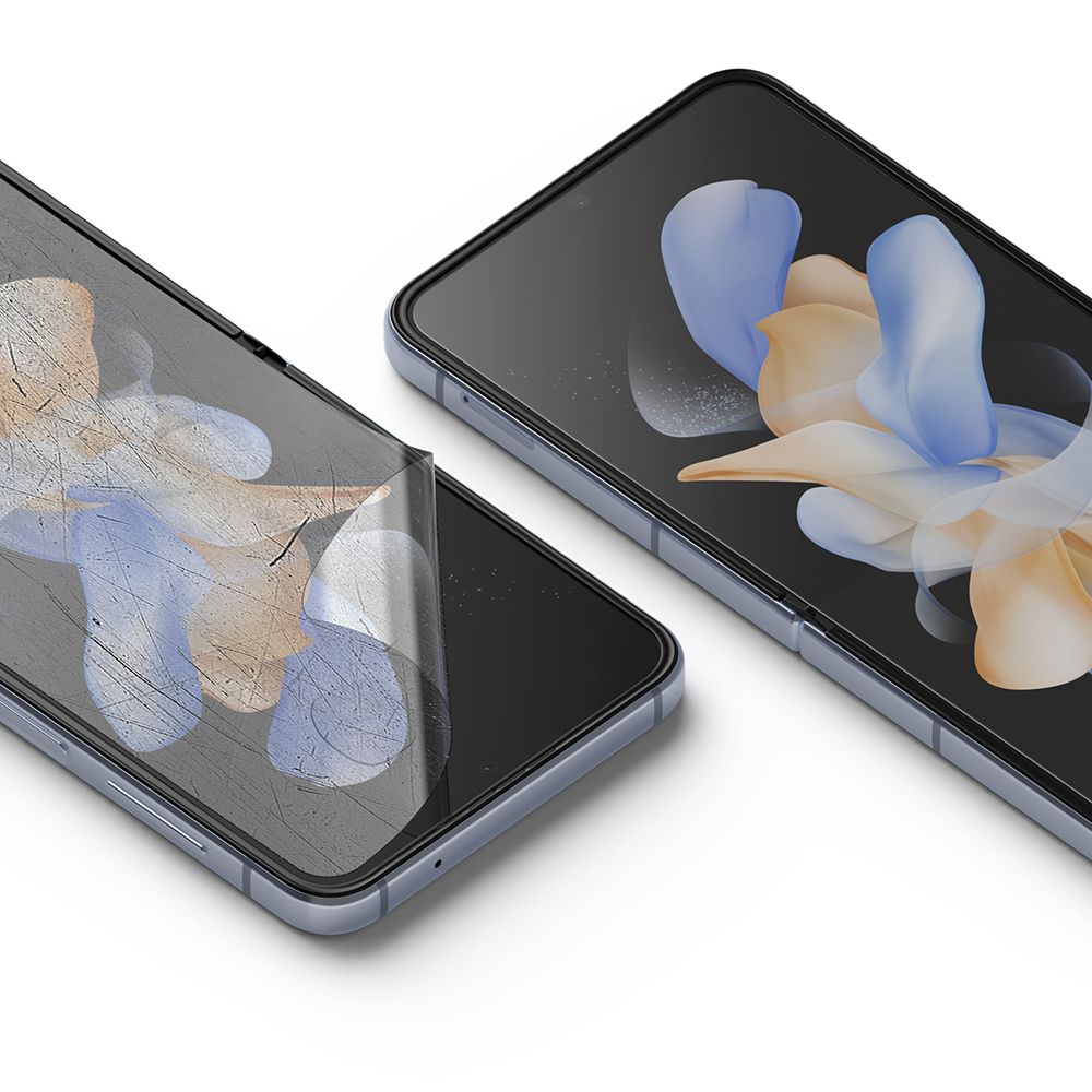 Folie de protectie Ecran Interior Ringke Dual Easy pentru Samsung Galaxy Z Flip4 F721, Plastic, Set 2 bucati