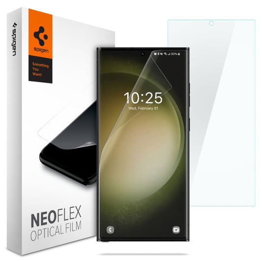 Folie de protectie Ecran Spigen Neo Flex pentru Samsung Galaxy S23 Ultra S918, Plastic, Set 2 bucati AFL05943