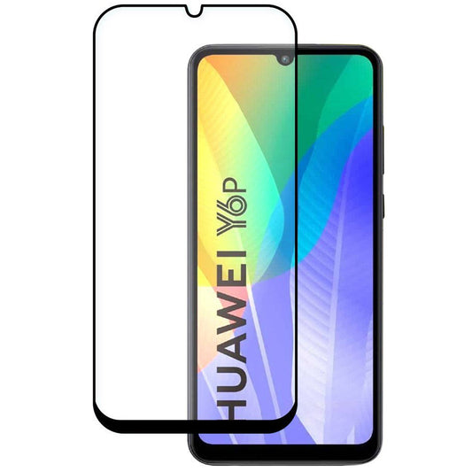 Folie de protectie Ecran WZK pentru Huawei Y6p, Sticla Flexibila, Full Glue, Neagra