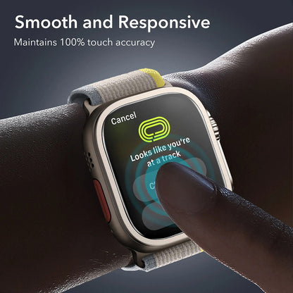 Folie Protectie ESR Armorite pentru Apple Watch Ultra Series, Set 2 bucati, Sticla Securizata, Bronz