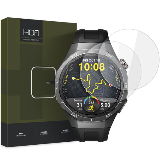 Folie Protectie HOFI Glass PRO+ pentru Huawei Watch GT 5 Pro 46mm, Set 2 bucati, Sticla Securizata