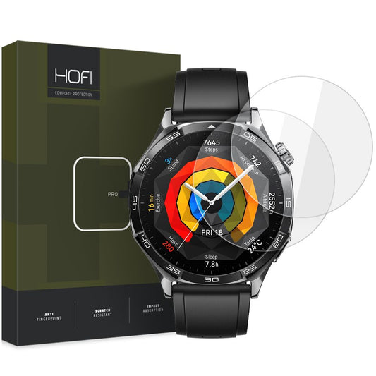 Folie Protectie HOFI Glass PRO+ pentru Huawei Watch GT 5 46mm, Set 2 bucati, Sticla Securizata