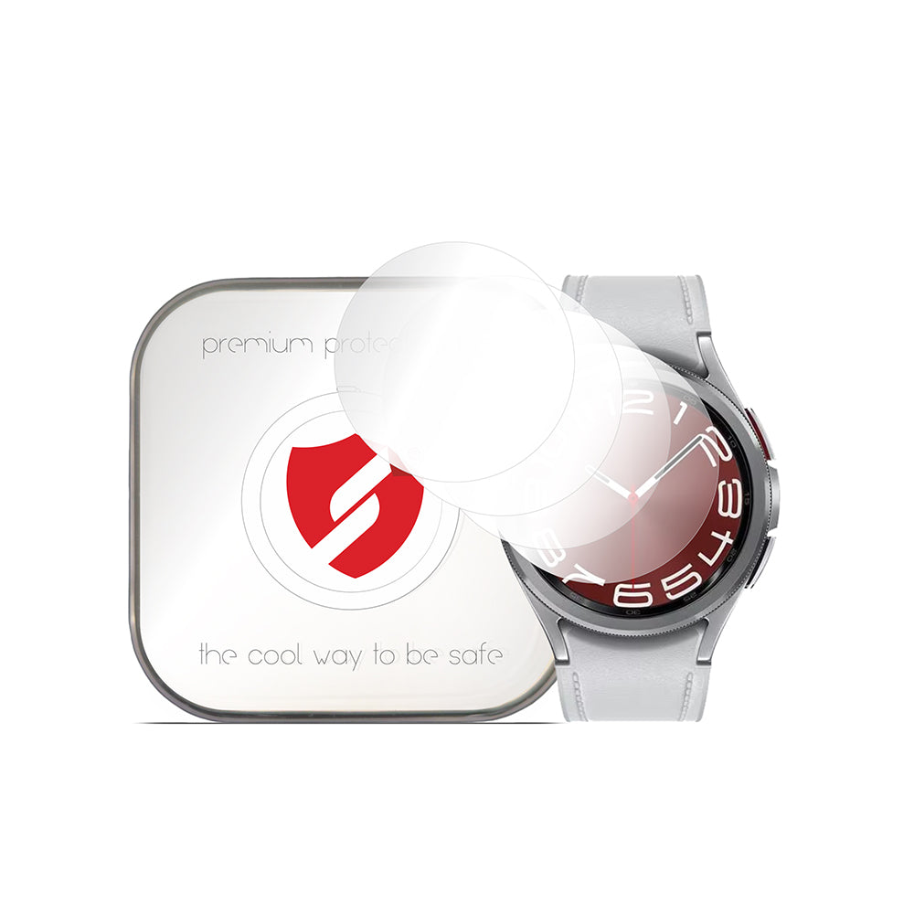 Folie Protectie Smart Protection Premium Classic pentru Samsung Galaxy Watch6 Classic 43mm, Set 4 bucati, Plastic