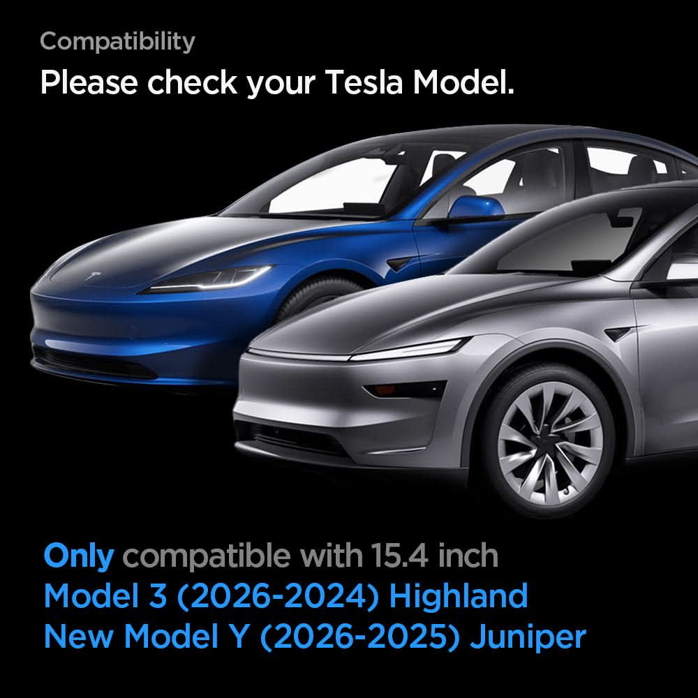 Folie Protectie Spigen GlastR EZ FIT Anti-Glare FC pentru Navigatie Tesla Y (2026 / 2025) / 3 (2026 / 2025 / 2024), Sticla Securizata AGL07152