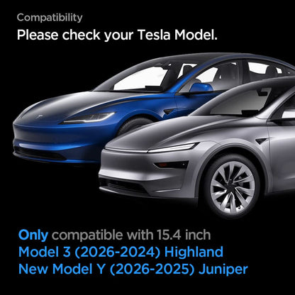 Folie Protectie Spigen GlastR EZ FIT Anti-Glare FC pentru Navigatie Tesla Y (2026 / 2025) / 3 (2026 / 2025 / 2024), Sticla Securizata AGL07152