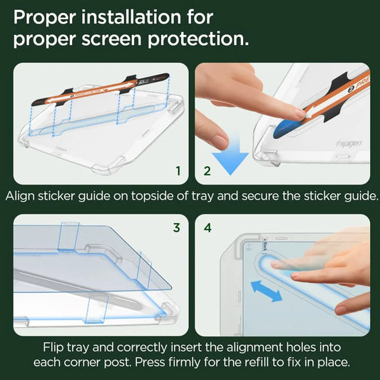 Folie Protectie Spigen GlastR EZ FIT Anti-Glare pentru Tesla 3 (2021 - 2023), Sticla Securizata AGL04338