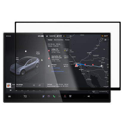 Folie Protectie Spigen GlastR EZ FIT Anti-Glare pentru Navigatie Tesla Y 2026 Premium / Performance, Sticla Securizata AGL10819