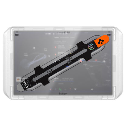 Folie Protectie Spigen GlastR EZ FIT Anti-Glare pentru Navigatie Tesla Y 2026 Premium / Performance, Sticla Securizata AGL10819