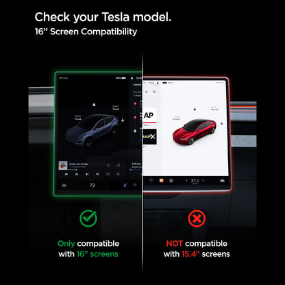 Folie Protectie Spigen GlastR EZ FIT Anti-Glare pentru Navigatie Tesla Y 2026 Premium / Performance, Sticla Securizata AGL10819