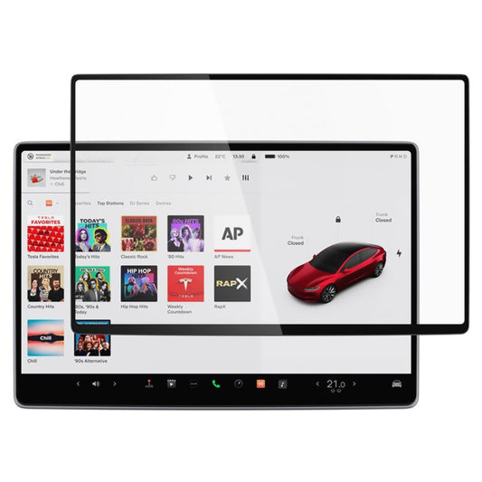 Folie Protectie Spigen GlastR EZ FIT pentru Navigatie Tesla Y (2026 / 2025) / 3 (2026 / 2025 / 2024), Sticla Securizata AGL10654