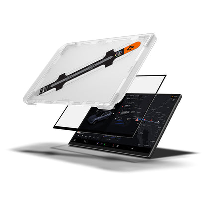 Folie Protectie Spigen GlastR EZ FIT pentru Navigatie Tesla Y 2026 Premium / Performance, Sticla Securizata AGL10820