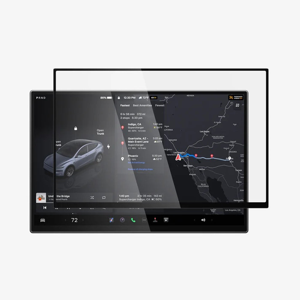 Folie Protectie Spigen GlastR EZ FIT pentru Navigatie Tesla Y 2026 Premium / Performance, Sticla Securizata AGL10820