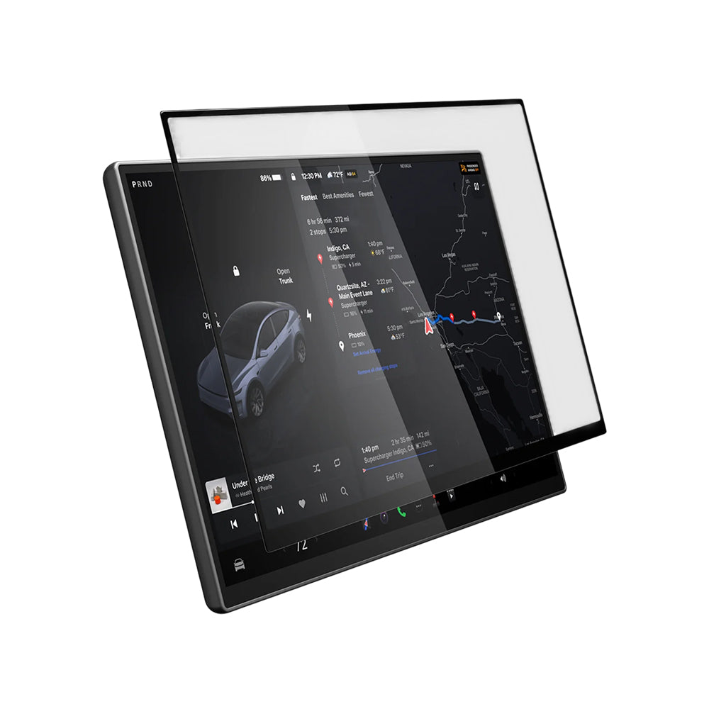 Folie Protectie Spigen GlastR EZ FIT pentru Navigatie Tesla Y 2026 Premium / Performance, Sticla Securizata AGL10820