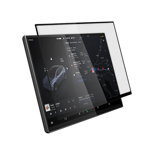 Folie Protectie Spigen GlastR EZ FIT pentru Navigatie Tesla Y 2026 Premium / Performance, Sticla Securizata AGL10820