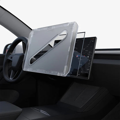 Folie Protectie Spigen GlastR EZ FIT pentru Navigatie Tesla Y 2026 Premium / Performance, Sticla Securizata AGL10820