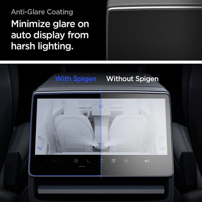 Folie Protectie Spigen GlastR Slim Anti-Glare pentru Navigatie Tesla Y (2026 / 2025) / 3 (2026 / 2025 / 2024), Sticla Securizata AGL07586