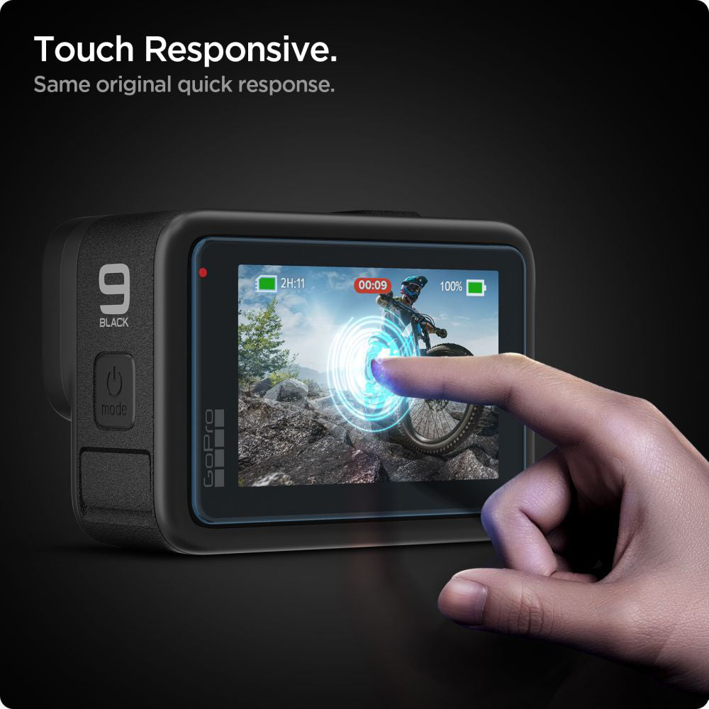 Folie Protectie Ecran si Lentila Spigen GlastR Slim pentru GoPro Hero 12 / 9 / 10 / 11, Sticla Securizata, Set 6 bucati AGL03045