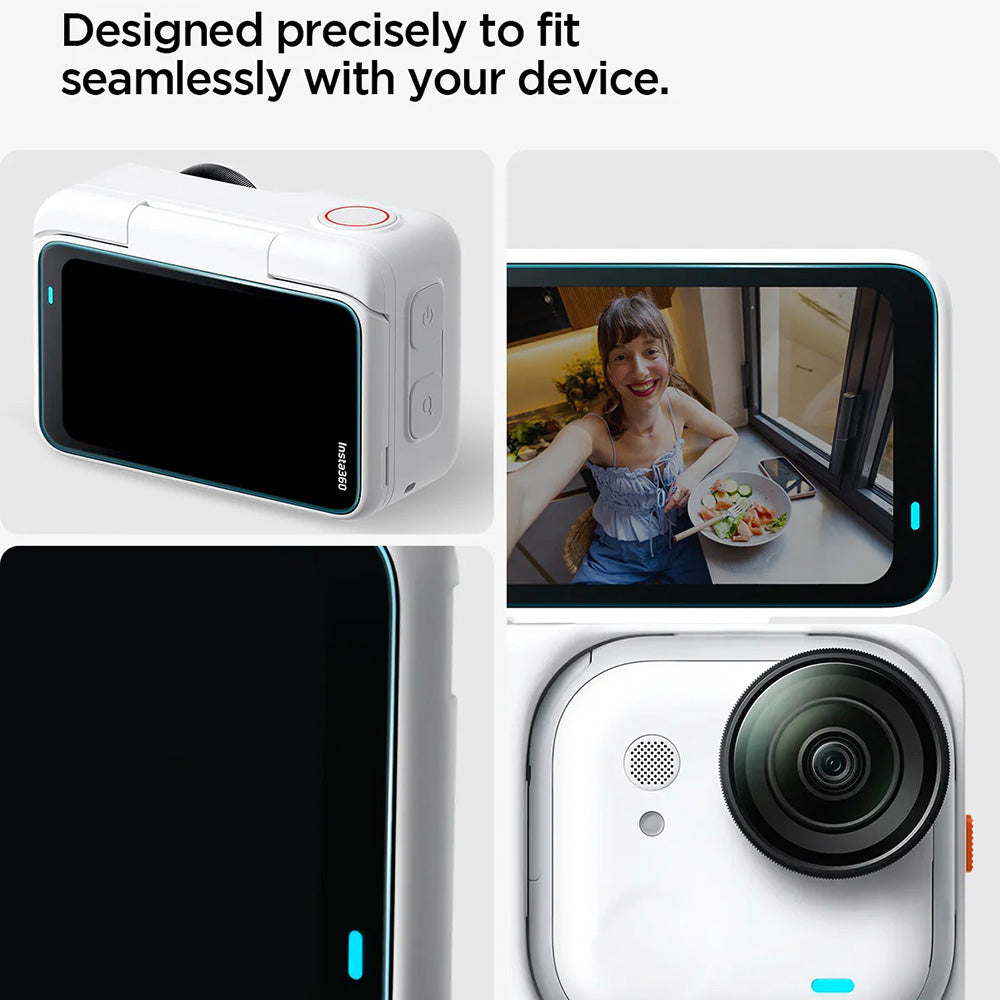 Folie Protectie Ecran Spigen GlastR Slim pentru Insta360 Go Ultra, Sticla Securizata, Set 2 bucati AGL11171