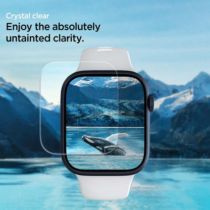 Folie Protectie Spigen Neo Flex pentru Apple Watch 45mm / 44mm / 42mm Series, Set 3 bucati, Plastic AFL04049