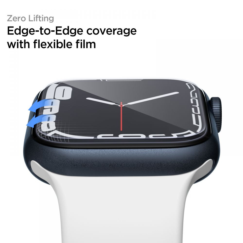 Folie Protectie Spigen Neo Flex pentru Apple Watch 45mm / 44mm / 42mm Series, Set 3 bucati, Plastic AFL04049