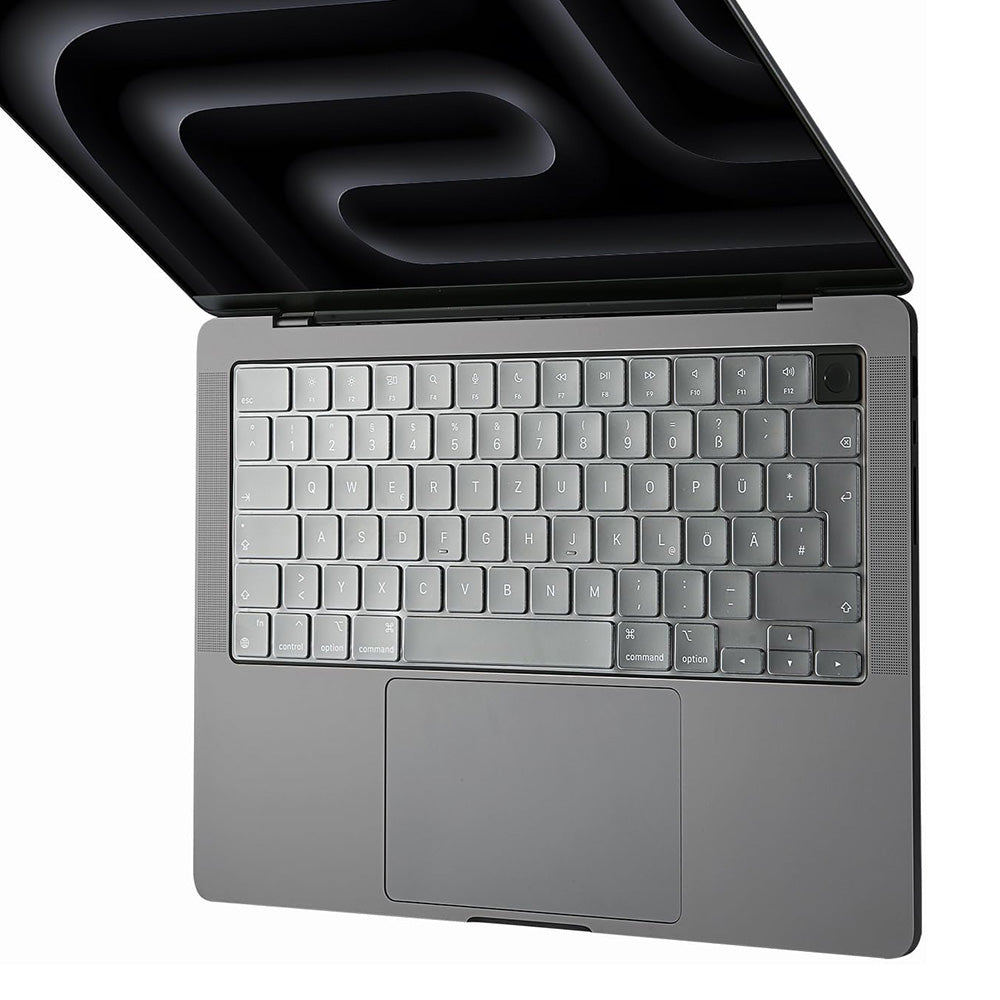 Husa Protectie Tastatura Techsuit PureTypeX pentru Apple MacBook Pro 14 (2021 - 2024) / Air 13 (2022 - 2025) / Air 15 (2022 - 2025), Transparenta