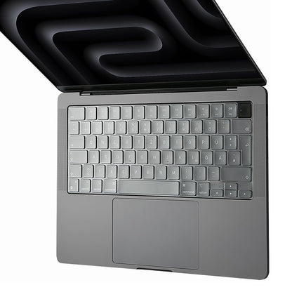 Husa Protectie Tastatura Techsuit PureTypeX pentru Apple MacBook Pro 14 (2021 - 2024) / Air 13 (2022 - 2025) / Air 15 (2022 - 2025), Transparenta