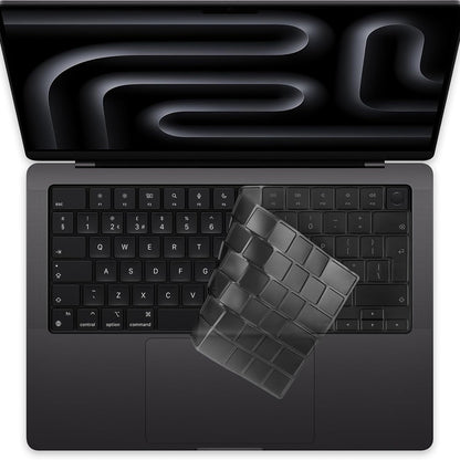 Husa Protectie Tastatura Techsuit PureTypeX pentru Apple MacBook Pro 14 (2021 - 2024) / Air 13 (2022 - 2025) / Air 15 (2022 - 2025), Transparenta