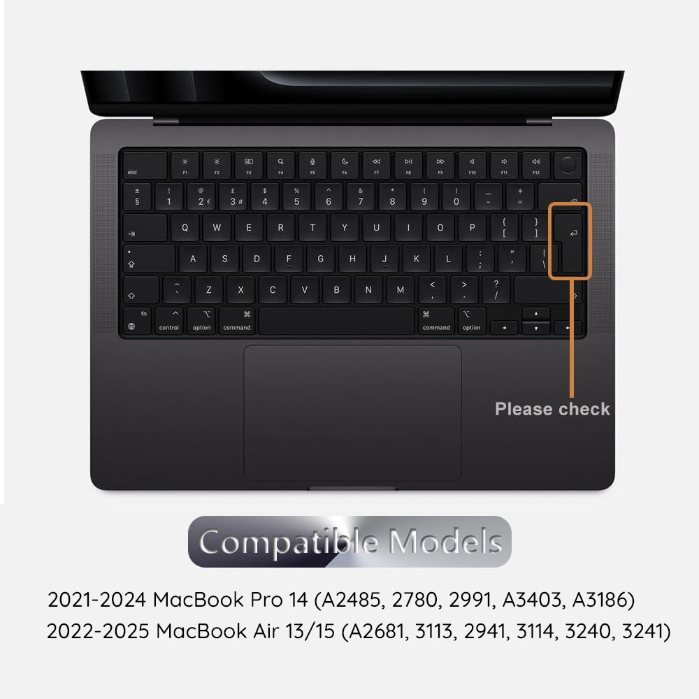 Husa Protectie Tastatura Techsuit PureTypeX pentru Apple MacBook Pro 14 (2021 - 2024) / Air 13 (2022 - 2025) / Air 15 (2022 - 2025), Transparenta