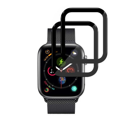 Folie Protectie Techsuit Nano Flex pentru Apple Watch 44mm Series, Set 2 bucati, Plastic, Neagra