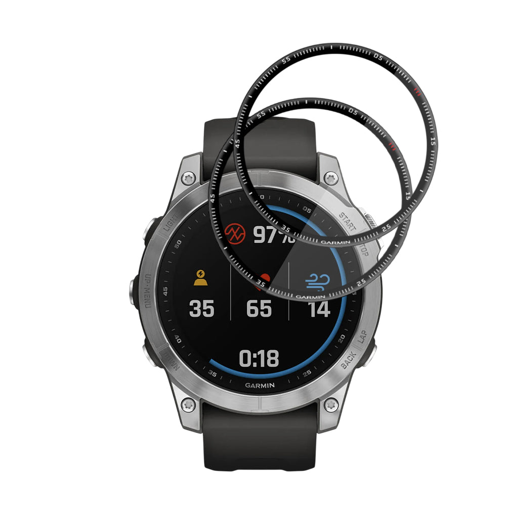 Folie Protectie Techsuit Nano Flex pentru Garmin Fenix 7, Set 2 bucati, Plastic, Neagra