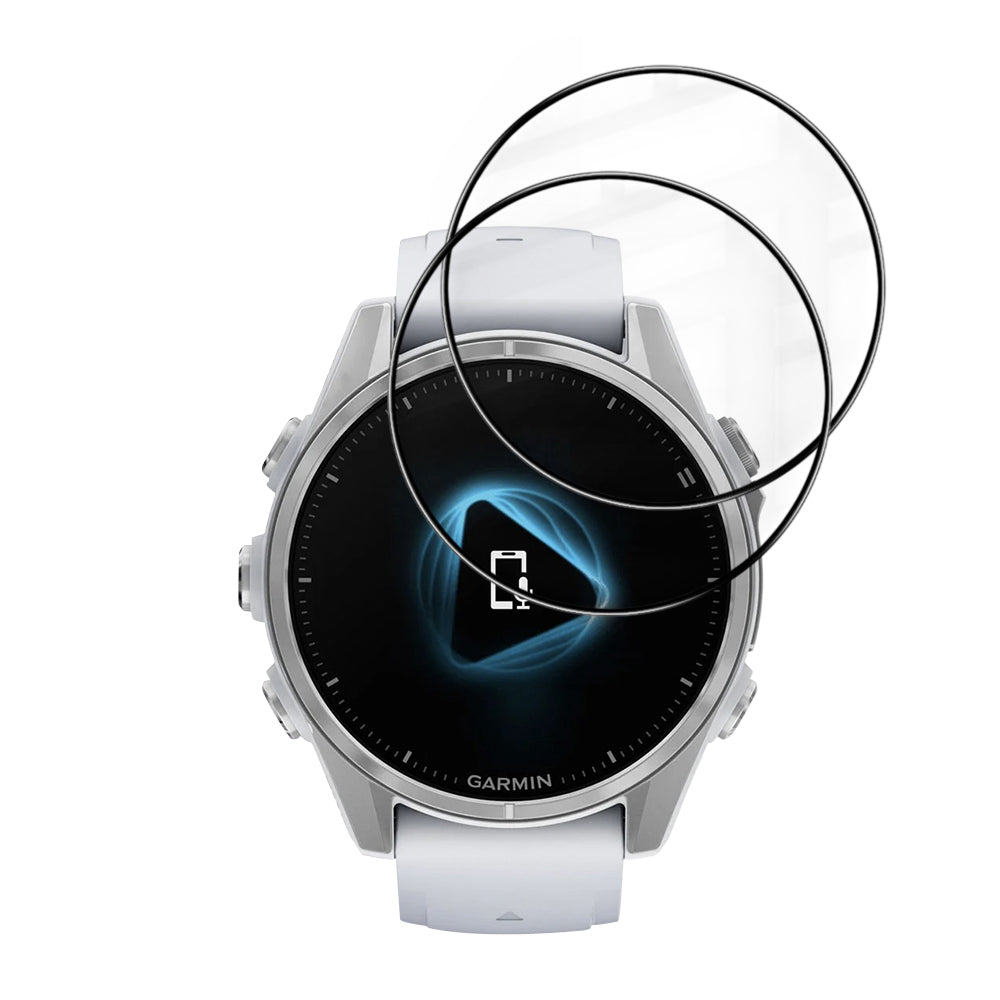 Folie Protectie Techsuit Nano Flex pentru Garmin Fenix 8 43mm, Set 2 bucati, Plastic, Neagra