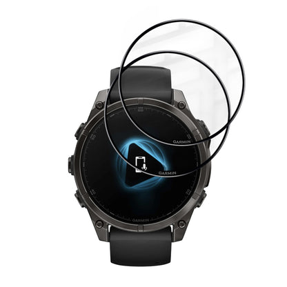 Folie Protectie Techsuit Nano Flex pentru Garmin Fenix 8 Pro 47mm / 8 47mm, Set 2 bucati, Plastic, Neagra