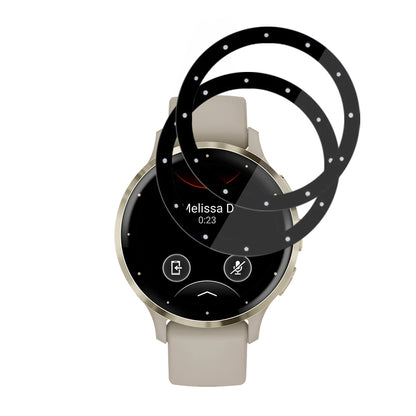 Folie Protectie Techsuit Nano Flex pentru Garmin Venu 3S, Set 2 bucati, Plastic, Neagra