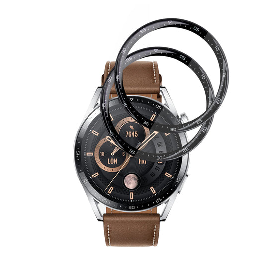 Folie Protectie Techsuit Nano Flex pentru Huawei Watch GT 3 46mm, Set 2 bucati, Plastic, Neagra