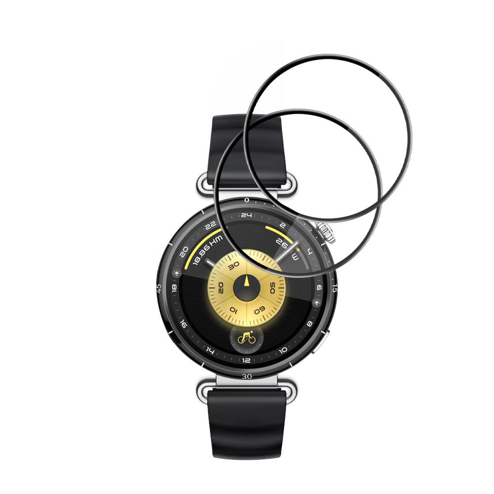 Folie Protectie Techsuit Nano Flex pentru Huawei Watch GT 6 41mm, Set 2 bucati, Plastic, Neagra